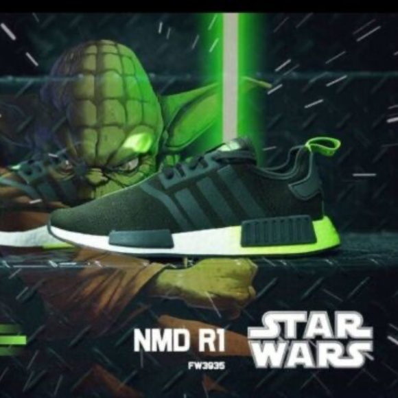 🚫SOLD! 🛸|•ADIDAS•| NMD R1 x Star Wars Yoda 2019 FW3935 Men's Running 👟 - Picture 4 of 15